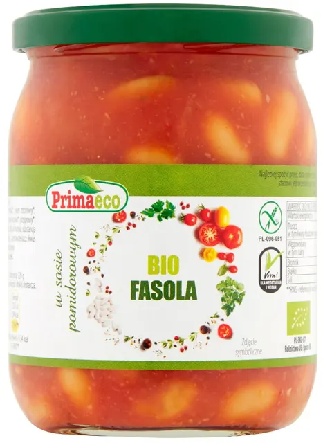 Fasola w Sosie Pomidorowym BIO 440 g Primaeco