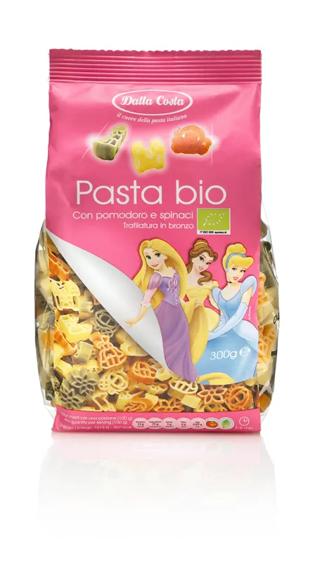 MAKARON SEMOLINOWY TRÓJKOLOROWY DISNEY PRINCESS BIO 300 g - DALLA COSTA