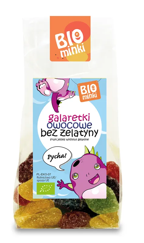 Galaretki Owocowe bez Żelatyny Bezglutenowe BIO 100 g BioMinki