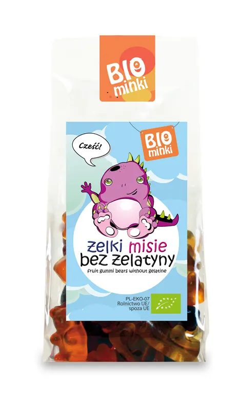 Żelki Misie bez Żelatyny Bezglutenowe BIO 100 g BioMinki