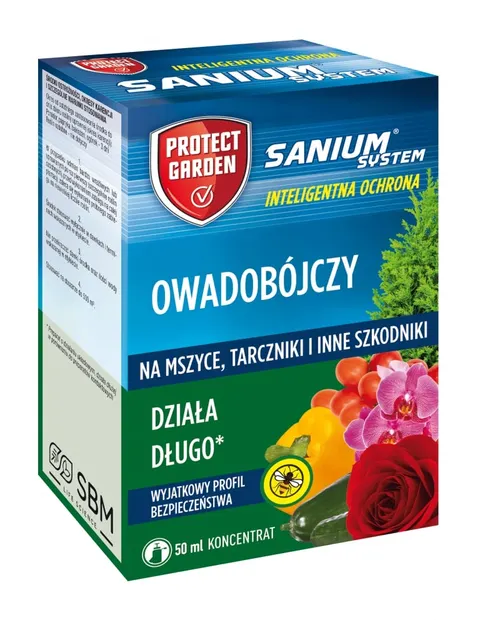 Sanium koncentrat 50ml PROTECT GARDEN na mszyce, tarczniki i inne szkodniki, działa długo