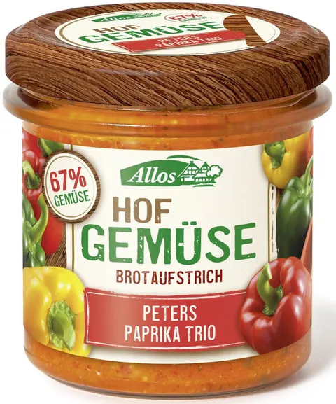 Pasta Warzywna z Trzema Rodzajami Papryki Bezglutenowa BIO 135 g Allos