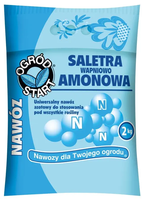 Saletra amonowa + Mg,Ca 2kg OGRÓD START uniwersalny nawóz azotowy, granulat, pozostaje w glebie długi czas