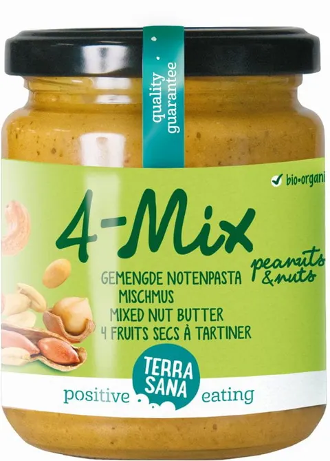 Krem Orzechowy Mix (4 Orzechy) Bio 250 g Terrasana