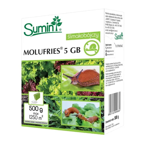 SUMIN Molufries 5 GB na ślimaki w ogrodzie 500 g