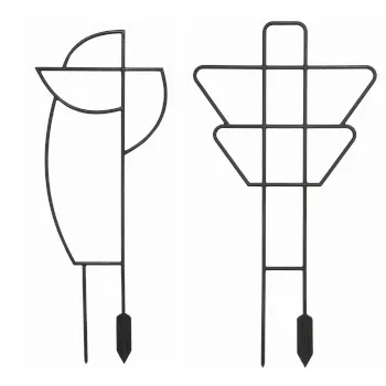 LAMELA Podpórki do roślin geometryczne – czarny