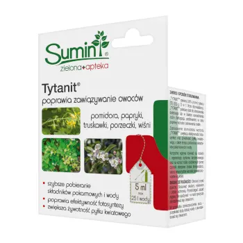 Tytanit - Poprawia Zawiązywanie Owoców Pomidora, Papryki, Truskawki, Porzeczki i Wiśni 5 ml Sumin