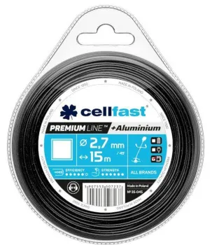 Żyłka tnąca PREMIUM kwadrat 2,7mmx15m Cellfast
