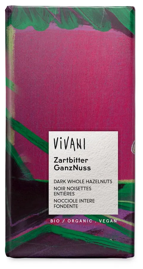 Czekolada Gorzka z Całymi Orzechami BIO 100 g Vivani