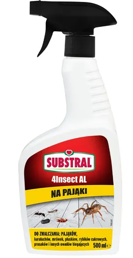 Spray na pająki 500ml 4Insect AL SUBSTRAL zwalcza pająki, karaluchy, pluskwy, rybiki cukrowe, prusaki i inne owady biegające