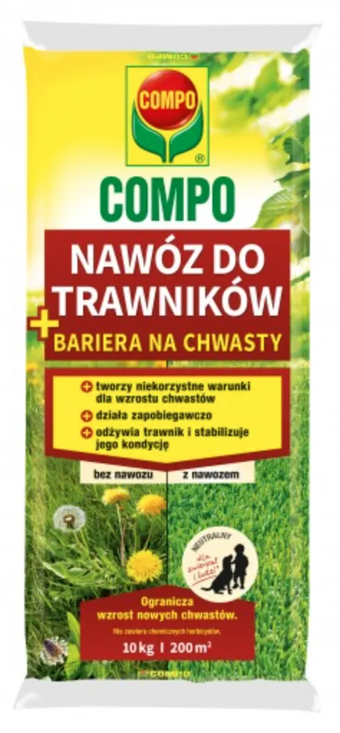 COMPO TRAWNIK Nawóz + bariera na chwasty 10 kg