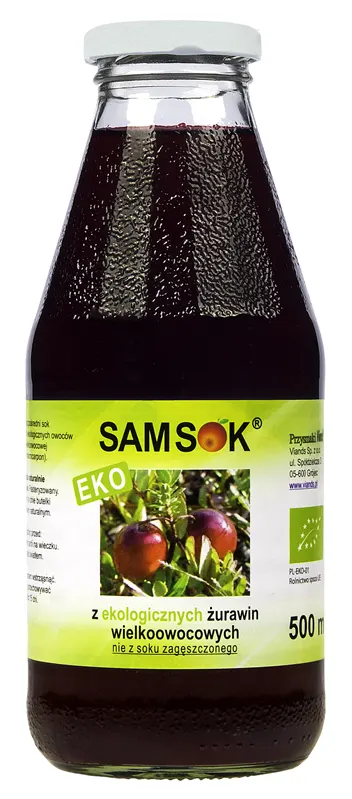 Sam Sok z Żurawiny Wielkoowocowej BIO 500 ml Viands