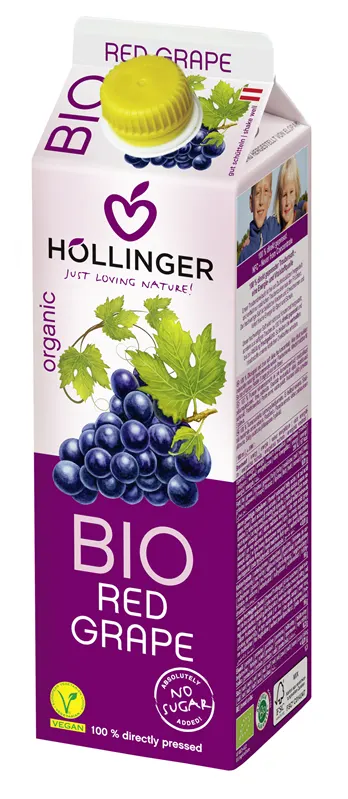 Sok z Czerwonych Winogron BIO 1 litr Hollinger