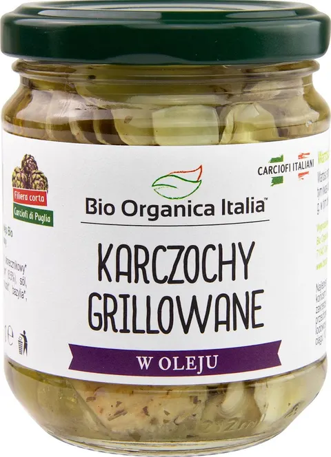 Karczochy Grillowane w Oleju Bio 190 g Bio Organica Italia