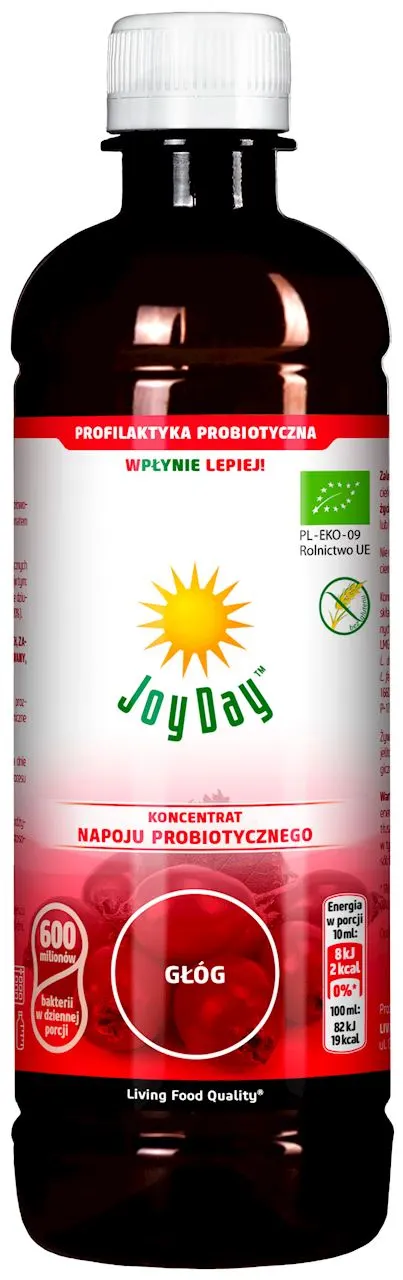 Joy Day Koncentrat napoju probiotycznego głóg bezglutenowy bio 500 m