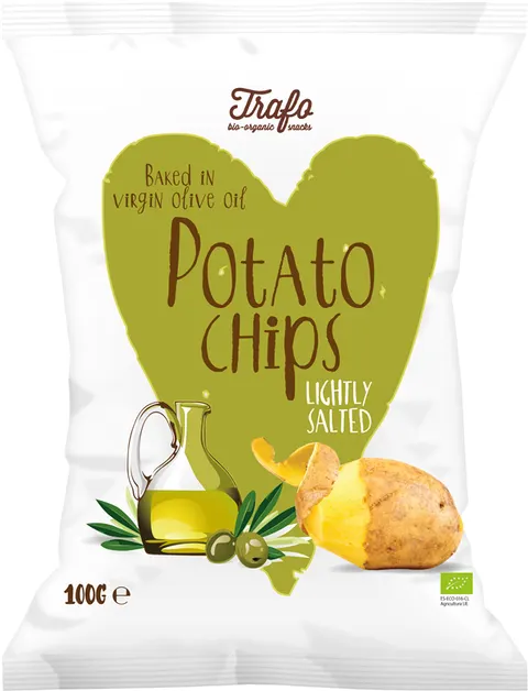 Chipsy Ziemniaczane Pieczone na Oliwie z Oliwek BIO 100 g Trafo