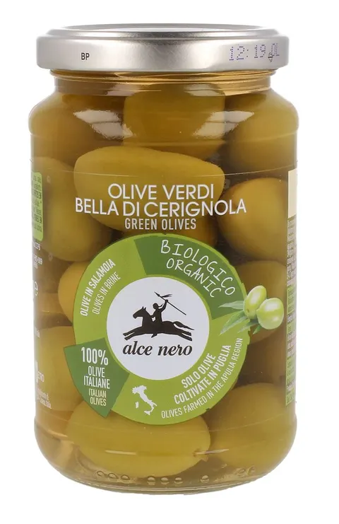 Oliwki Zielone Bella di Cerignola BIO 350 g Alce Nero