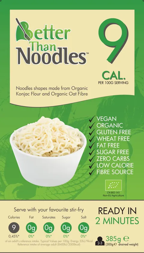 Makaron Shirataki, Konjac Noodle BIO 385 g Better Than Foods