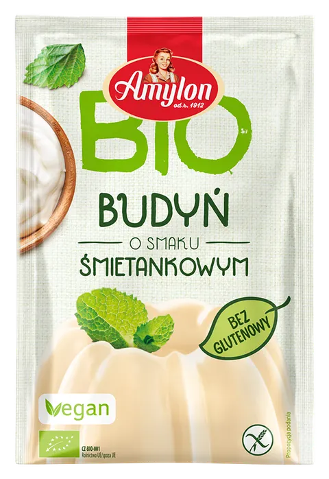 Budyń Śmietankowy Bezglutenowy BIO 40 g Amylon