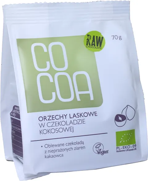 Orzechy Laskowe w Czekoladzie Kokosowej BIO 70 g Cocoa