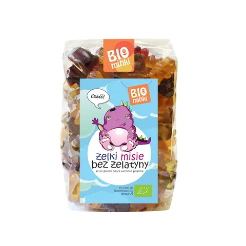 Żelki Misie bez Żelatyny Bezglutenowe BIO 400 g Biominki