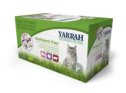 Multipak Mokrej Karmy dla Kota BIO 8 x 100 g Yarrah