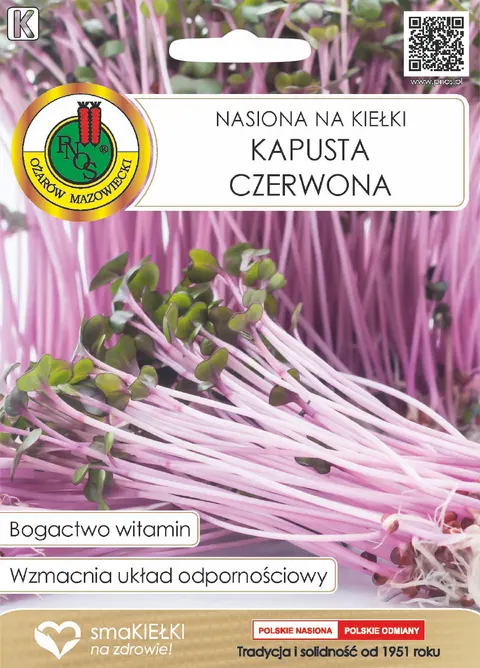 Nasiona na kiełki KAPUSTA CZERWONA 500g