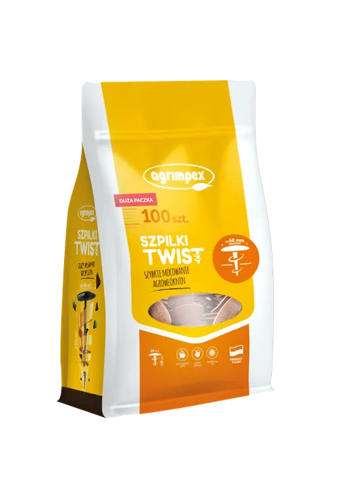 Szpilki TWIST do mocowania agrotkaniny 100 szt. czarne
