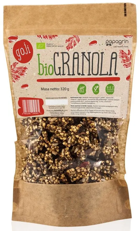 Granola z Jagodami Goji BIO 320 g Papagrin