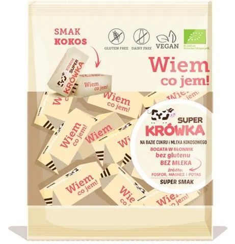 Krówki Bezmleczne Kokosowe Bezglutenowe BIO 150 Super Krówka