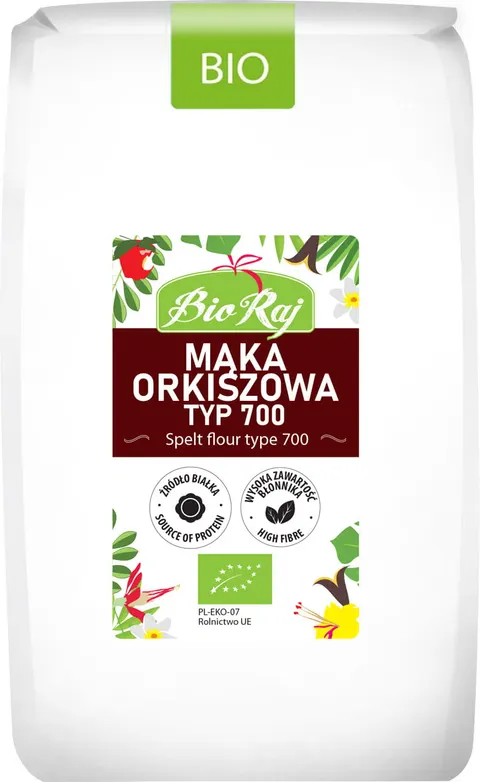 Mąka Orkiszowa Biała Typ 700 BIO 1 kg Bio Raj