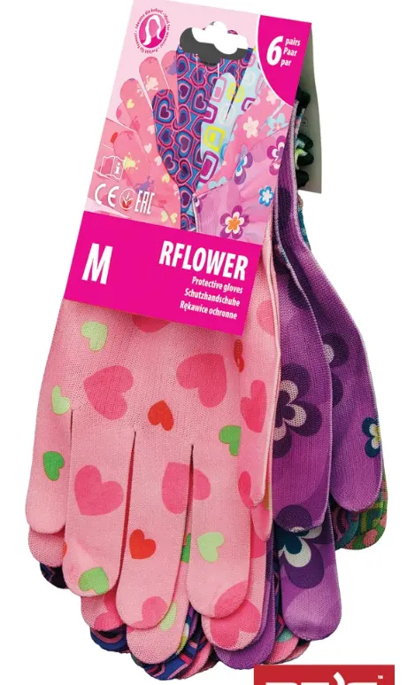 Reis - RFLOWER - Rękawice ochronne ogrodowe damskie rozm. S