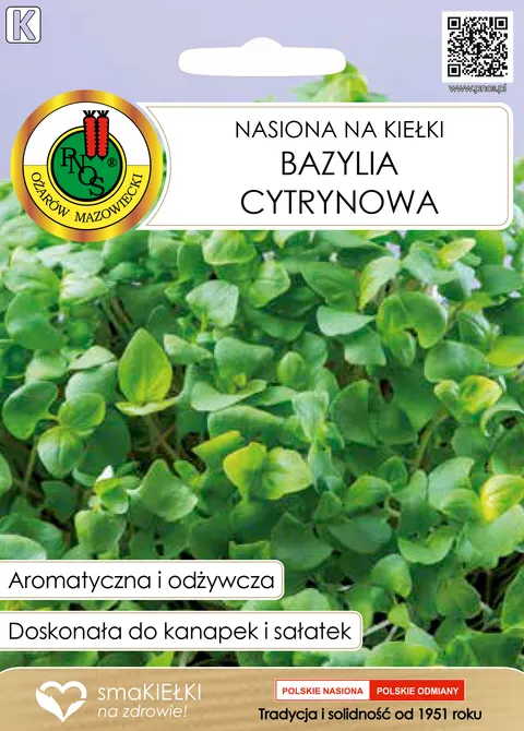 Nasiona na kiełki BAZYLIA CYTRYNOWA 5g