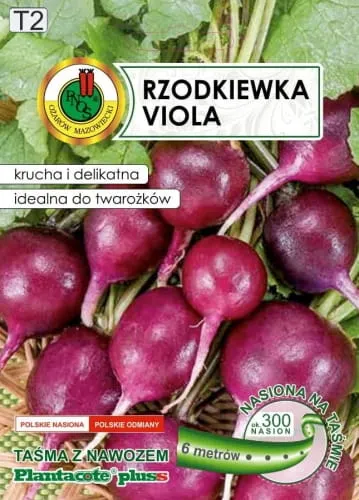 PNOS Rzodkiewka Viola 6m nasiona na taśmie nawóz