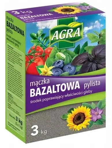 Mączka bazaltowa 3kg AGRECOL środek poprawiający właściwości gleby, pylista