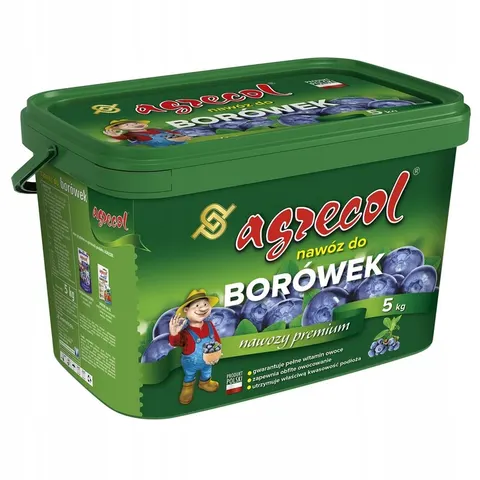 Nawóz do borówek 5kg AGRECOL obfite owocowanie, pełne witamin owoce, utrzymuje kwasowość podłoża