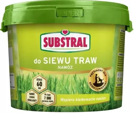 Nawóz trawnika do Siewu Traw 10kg działa 60 dni Substral