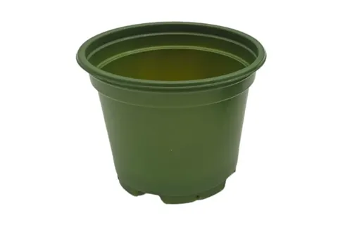 Doniczki plastikowe okrągłe 9cm zielone (20szt.)