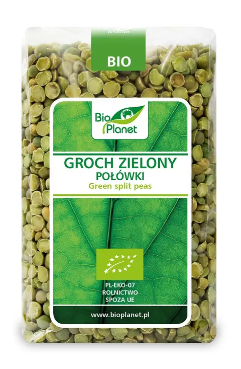 Groch Zielony Połówki BIO 500 g Bio Planet