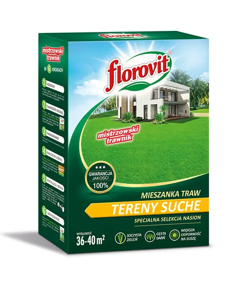 Florovit mieszanka traw na tereny suche 0,9kg karton