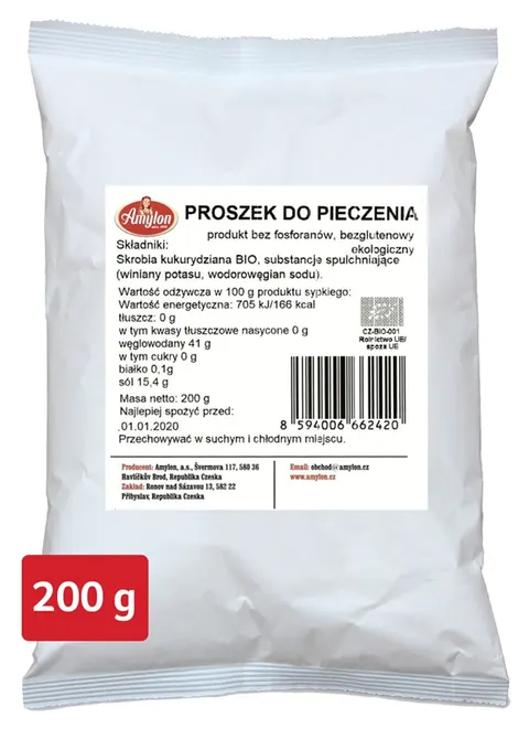 Proszek do Pieczenia Bezglutenowy BIO 200 g Amylon
