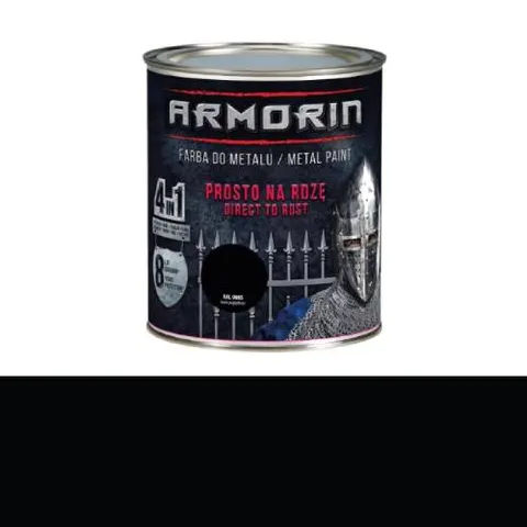 Farba antykorozyjna do metalu ARMORIN 0,7 L czarny 9005