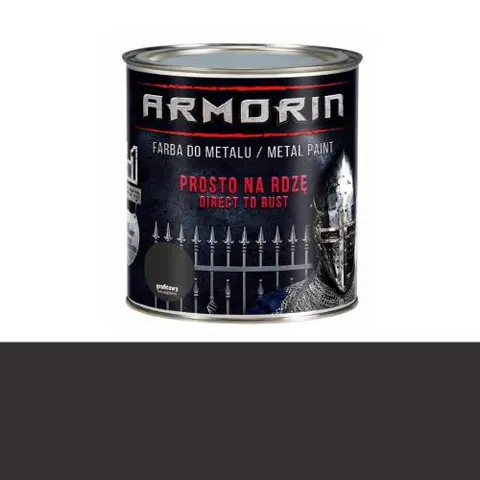 Farba antykorozyjna do metalu ARMORIN 0,7 L grafitowy 7016