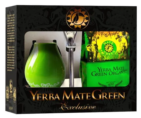 Zestaw Yerba Mate BIO 400 g Matero, Bombilla, Organic Mate Green