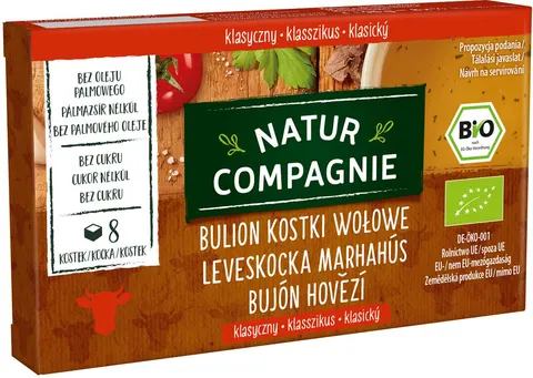 Bulion Kostki Wołowe bez Cukru BIO 96 g Natur Compagnie