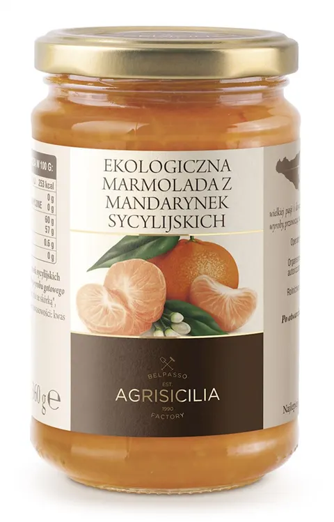 Marmolada z Mandarynek Sycylijskich BIO 360 g Agrisicilia