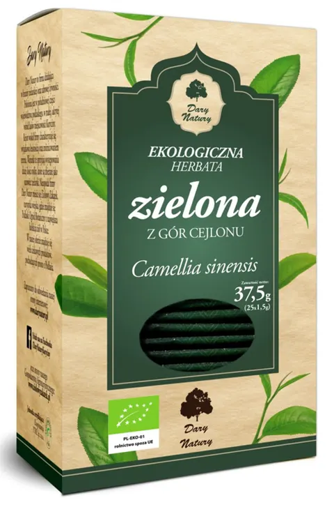 Herbata Zielona Cejlońska BIO 25 x 1,5 g Dary Natury