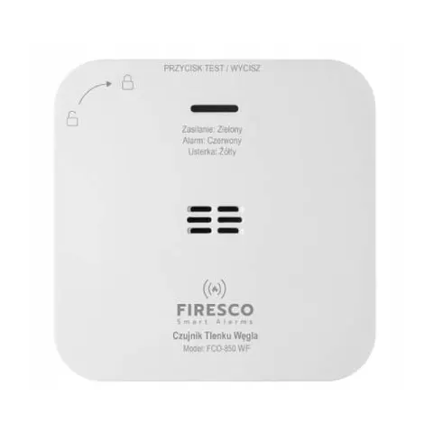 Czujnik czadu WiFi Firesco FCO-850 WF Tuya 10 lat
