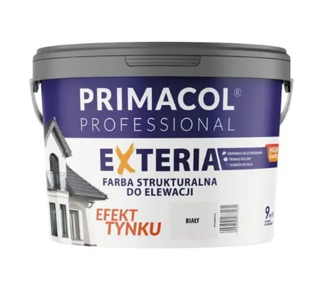 Elewacyjna farba strukturalna Exteria biała 4,5 l