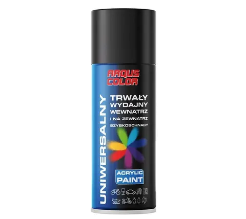 Lakier akrylowy spray 400ml uniwersalny czarny 9017